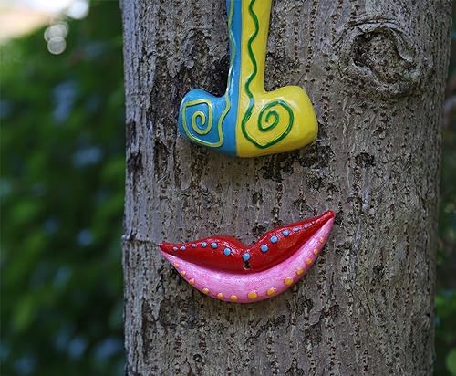 Tree Face Decor Outdoor, Cute Tree Faces Colorful Funny Outdoor Tree Faces Decor Creative Faces for Trees Garden Yard Tree Art Unique - Image 5