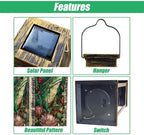 Solar Lantern Stained Glass Frog King Lotus Throne Jewel Crown Outdoor Garden Hanging Lantern Waterproof Solar Powered Lighting Outside Table Lamp for Deck Yard Camping Patio Gifts for Mom - Image 3