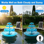 Yeomi 3-Tier Solar Fountain Pump with LED Lights, 24H Outdoor Water Feature, Detachable Design, Multi-Function Bird Bath Water Fountain for Garden Patio Yard Backyard Pond, 3.5W - Image 4