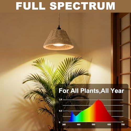 Hanging Grow Lights for Indoor Plants, Hanging Plant Light, with Timer and 15FT Power Cord, 30W Pendant Plant Lights for Indoor Growing, Garden, Flowers, Greenhouse (4000k) - Image 2