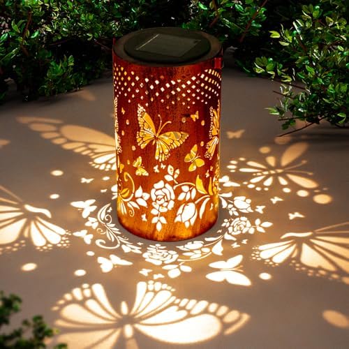 DIBIEECN Birthday Gifts for Women, Solar Lanterns, Butterfly, 1 Pack by DIBIEECN