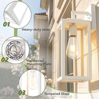 Outdoor Wall Sconces, White Large Exterior Waterproof Wall Lights, 15 inch - Image 3