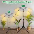 LED Grow Lights for Indoor Plants,4 Heads Red Blue White Full Spectrum Plant Light with 15-63" Adjustable Tripod Stand, Indoor Grow Lamp with Remote Control and Auto On/Off Timer Function - Image 5