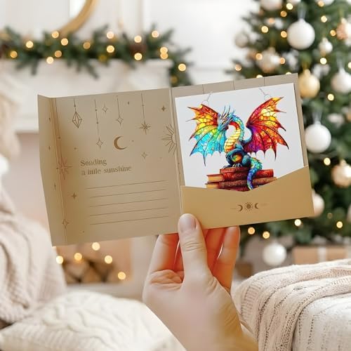 Rainbow Book Dragon Acrylic Suncatcher 10 Inches, Halloween Decoration Indoor Outdoor, Bedroom Porch Decor, Stained Glass Effect Window Hanging, Fantasy Decor, Book Lover Gift for Readers - Image 5