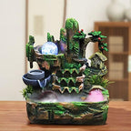Tabletop Fountain Ornament, 110V Desktop Waterfall Fountain with LED Atomizer and Pond, Featuring Realistic Waterfall Artificial Trees, Rockery Water Fountains for Indoor Home Office Desk Decor (A) - Image 5