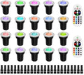 ZUCKEO Low Voltage Landscape Lighting RGB Well Lights Landscape LED In Ground Light, Outdoor Color Changing Landscape Lights, 12-24V Accent Spotlight for Yard Garden Pathway (20Pack with Connectors) by ZUCKEO