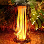 Solar Outdoor Floor Lamp, Solars Lanterns Outdoors Waterproof, Flickering Flame Solar Outdoors Light, Auto On/Off Solars Lantern for Porch, Garden, Patio, Lawn, Deck Decorating (Black) - Image 7