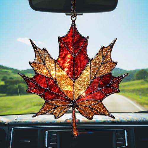 Autumn Maple Leaf Acrylic Suncatcher - Image 5