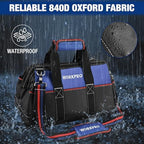 WORKPRO 16-inch Wide Mouth Tool Bag with Water-Proof Molded Base - Image 6