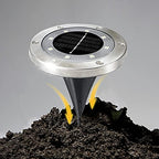 SagaSave Solar Lights Garden 8 LED Solar Disk Lights for Pathway Yard Walkway Patio Lawn Path 5PCS - Image 5