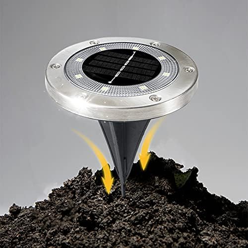 SagaSave Solar Lights Garden 8 LED Solar Disk Lights for Pathway Yard Walkway Patio Lawn Path 5PCS - Image 5