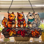 Autumn Squirrel Acrylic Suncatcher - Image 4