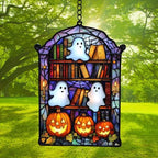 Ghostly Bookshelf Acrylic Suncatcher - Image 3