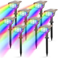 LEREKAM Solar Spotlights Outdoor, 40 LED s Color Changing RGB Waterproof Landscape Lights with 9 Light Modes, Colored Solar Spot Lights Auto On/Off, for Pathway Garden Pool Patio Yard by LEREKAM