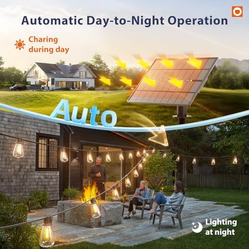 addlon 198FT(192+6) Solar String Lights Outdoor with Remote, Long-Lasting - Image 4