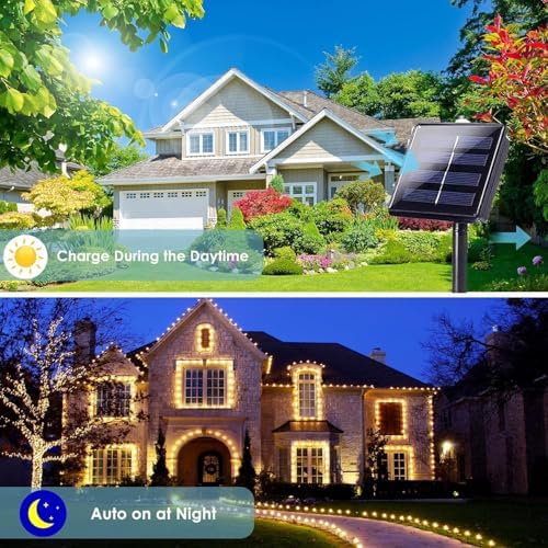 Solar Fairy Lights, 4 Pack Total 800LED 288FT Waterproof String Lights - Image 4