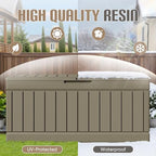 JUMMICO 78 Gallon Deck Box Waterproof Resin Outdoor Storage Box - Image 6