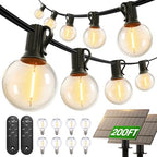 addlon 200FT(2 Pack*100FT) Solar String Lights Outdoor Waterproof Remote by addlon