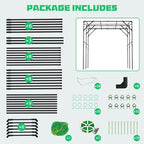 DoCred 79" H x 79" L Garden Arch Trellis, Metal Trellis for Climbing Plants - Image 7