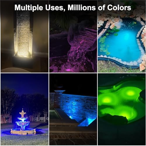 6W Pond Light LED Underwater with 12V Transformer & APP, 2 SpotLights - Image 5