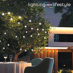 Enbrighten Globe Outdoor String Lights, 44ft, 12 Lights, White Light Only - Image 6