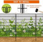 15 Panels No Dig Fence, 32 in(H) X 36 ft(L) Garden Decorative Fence Animal Barrier for Dogs, Rustproof Metal Garden Edging Border for Outdoor, Yard, Patio, Black - Image 5
