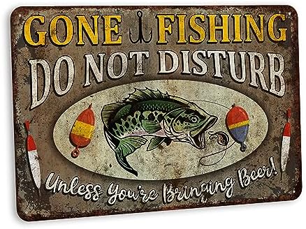Fishing Décor For Home Gone Fishing Sign Do Not Disturb Fishing Signs Lodge Décor Fish Décor Gifts For Men Fishing Poster Funny Signs 108122001107 by ChicoCreekSigns