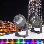 Outdoor Spot Lights - Long Distance Floodlight, 10W Rotating Narrow Spotlight Led Beam Light, IP65 Waterproof Wall Washer, Outdoor Architectural Wall Lamp LED Landscape Lighting(Yellow,A-(AC85-265V)) - Image 2