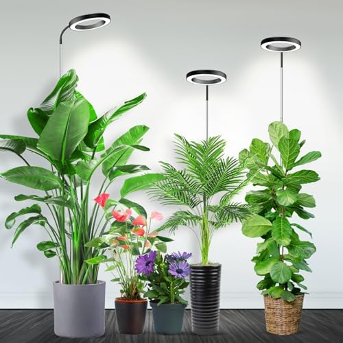 Garpsen Plant Light, Full Spectrum Grow Light, 65'' Height Adjustable 3Pack by Garpsen