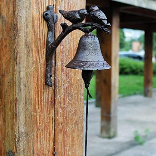 Front Door Cast Iron Doorbell Wall Bell Outdoor Dinner Bells Decorative Bells for Wall Hanging Bell (Black 16.5 * 18.5 * 9.8cm) - Image 3