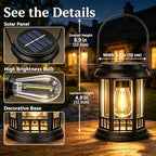 Yowin 4 Pack Solar Lanterns Outdoor Waterproof Hanging Solar Lamp with Bulb - Image 2