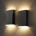 Solar Wall Light Outdoor,3000/4000/6000K 3 Modes Dusk to Dawn Lighting Wall Sconce IP67 Waterproof Up and Down Solar Lights Outdoor for House, Garage, Porch,Doorway (2 Pack) by UGDLUCK
