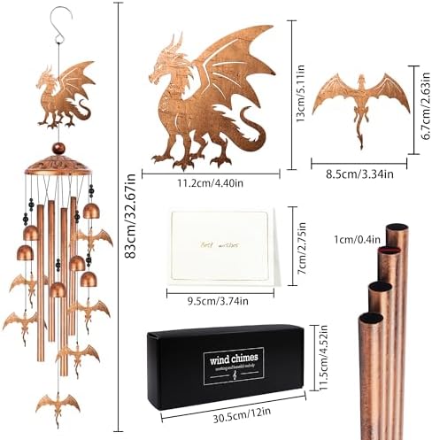Dragon Outdoor Metal Wind Chime - Image 2