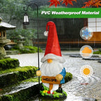 Enrichoice 39" Tall Large Garden Gnomes Outdoor with Solar Lantern, Weatherproof PVC Gnomes Decorations for Yard Statue with Ground Stake for Lawn, Pathway, Patio & Porch Decor (Excluding Battery) - Image 4