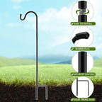 12 Pcs 24 Inch Shepherd Hook for Outdoor Adjustable Bird Feeder Pole - Image 3