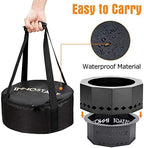 INNO STAGE Patented Smokeless Fire Pit, 13 Inch Low Smoke Camping Stove Outdoor Wood Pellet Burning Spark Portable Carrying Bag, Firepit Grill Bowl of Fireplace Picnic Camping Cooking on Beach - S - Image 5