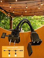Svater Outdoor String Lights LED 24 FT S14 LED Edison Vintage Waterproof - Image 2