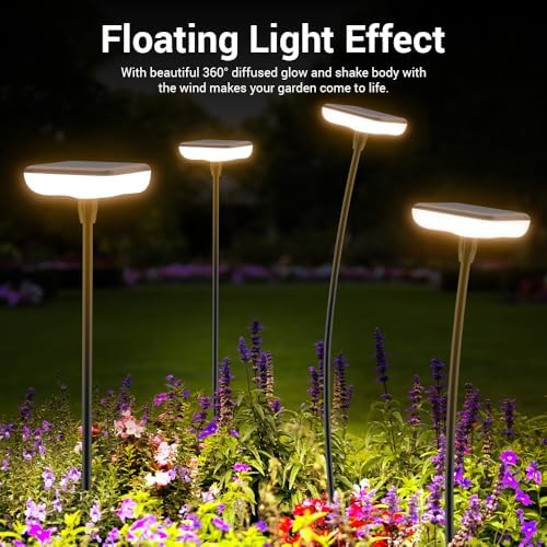 Solar Lights Outdoor Pathway 8 Pack IP65 Waterproof 31" Solar Garden Lights 2 Heights Adjustable Auto On/Off Lasting 12H for Walkway Patio Lawn Path Yard Plants Flower Beds Landscape Decor - Image 2