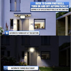 LAMPHOME LED Flood Lights Outdoor 35/60/80W and 3000/4000/5000K Adjustable 10400Lm,Dusk-to-Dawn Sensor o Dawn Flood Light for Yard, Garage, Garden,UL Listed,Includes Include Slip Fitter Mount - Image 2