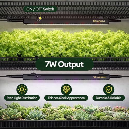 Maygrove Grow Lights for Indoor Plants, Tunable Spectrum 1FT LED Growing Lamp 28W (4 x 7W), T5 Grow Light Strip for Seed Starting, Vegetables, Linkable, Black, 4-Pack - Image 2