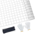 PotatoLife 4'x100' Plastic Mesh Fence for Garden with 100 Zip Ties, White by PotatoLife