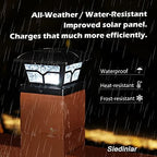 SIEDiNLAR Solar Post Cap Lights Outdoor 2 Modes, 10 Pack, Black, Warm/White - Image 6