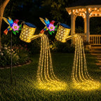 Solar Watering Can Lights Outdoor Lights 800LM IP44, Hummingbird Flower Cascading Fairy Lights, Warm White LED Garden Path Decor, Patio, Pond, Christmas Halloween Wedding Party Outdoor Festival Decor - Image 5