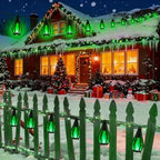 Flacchi Solar Flame String Lights - 42ft 15 LED Lights Outdoor Solar String Lights for Garden Patio Christmas Decoration (Green, 42ft) - Image 6
