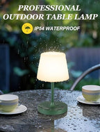 Kakanuo Green Cordless Shower Lamp Waterproof, Rechargeable Cordless Lamp with 4000mAh Battery, Touch Dimmable Table Lamp for Outdoor, Kitchen, Bathroom, Camping, Patio, IP54 - Image 5