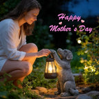 Solar Dog Outdoor Statue, Garden Dog Figurines with Lantern - Image 2