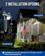 AUDERWIN Solar Spot Lights Outdoor Waterproof, 4 Packs, Warm White - Image 5
