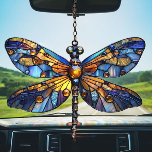 Tiffany Style Dragonfly Acrylic Suncatcher - Image 5