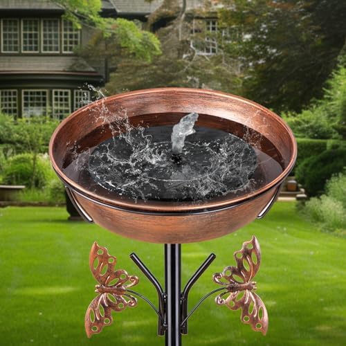 40In Metal Bird Bath for Outdoors,Removable 3" Deep 13" Dia Bowl Heavy-Duty Base,Standing Birdbath Feeder Rust-Proof Birdbaths for Garden Yard Patio Lawn Decor - Image 6