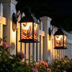 Solar American Flag Lights Outdoor Eagle Garden Lantern with Shepherd Hook - Image 3